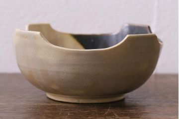 アンティーク家具　大正昭和初期　梅花文　古い美濃焼小鉢5客(皿、向付)(R-040137)