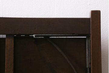 アンティーク家具　和製アンティーク　大正昭和初期　ナラ材製　クラシカルな雰囲気漂うチャーチベンチ(ベンチ、椅子)(R-040140)