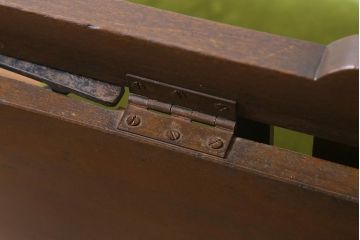 アンティーク家具　和製アンティーク　大正昭和初期　ナラ材製　クラシカルな雰囲気漂うチャーチベンチ(ベンチ、椅子)(R-040140)