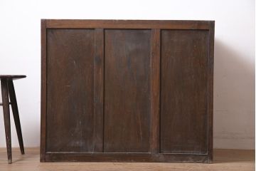 アンティーク家具　昭和中期　レトロ　大きめの引き出しが便利なチェスト(引き出し4杯)(R-040147)