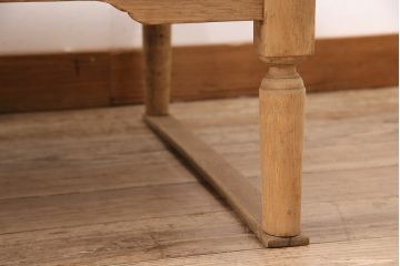 アンティーク家具　ストリップド(剥離)家具　栓材　素朴な木の風合いを楽しめる文机(ローテーブル)(R-040153)