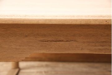 アンティーク家具　ストリップド(剥離)家具　栓材　素朴な木の風合いを楽しめる文机(ローテーブル)(R-040153)