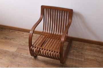 ビンテージ家具　竹興社　城所右文次　オリジナル　Bamboo Chair　バンブーチェア(アームチェア、安楽椅子、ヴィンテージ)(R-040156)