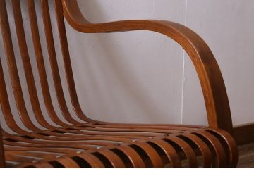 ビンテージ家具　竹興社　城所右文次　オリジナル　Bamboo Chair　バンブーチェア(アームチェア、安楽椅子、ヴィンテージ)(R-040156)