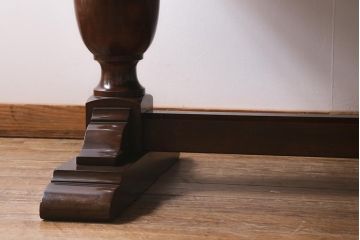 アンティーク家具　マホガニー材　日本製のシックなエクステンションテーブル(ダイニングテーブル)(R-040165)