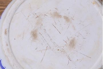 アンティーク雑貨　昭和中期　山水図　和モダンな雰囲気漂う瀬戸火鉢(鉢カバー)(R-040173)