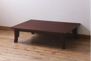 中古　松本民芸家具　上品な和モダンスタイルにおすすめなT.K型座卓(ローテーブル)(R-040175)