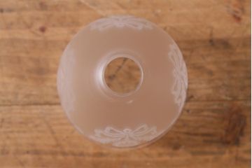 ヴィンテージ照明　フランスビンテージ　フロストガラス　美しい模様が浮かび上がるガラスシェードのペンダントライト(天井照明、シェード)(R-040180)