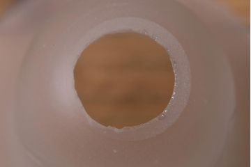 ヴィンテージ照明　フランスビンテージ　切子細工が施されたすりガラスシェードのペンダントライト(天井照明、シェード)(R-040182)