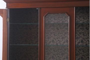 アンティーク家具　フランスアンティーク　マホガニー材　気品溢れる佇まいが魅力のカップボード(キャビネット、食器棚、収納棚、戸棚)(R-040187)