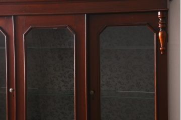 アンティーク家具　フランスアンティーク　マホガニー材　気品溢れる佇まいが魅力のカップボード(キャビネット、食器棚、収納棚、戸棚)(R-040187)