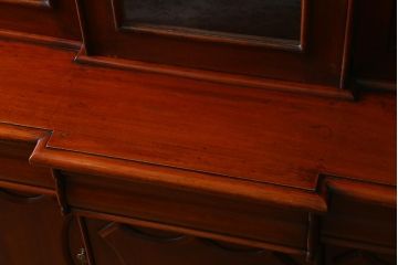 アンティーク家具　フランスアンティーク　マホガニー材　気品溢れる佇まいが魅力のカップボード(キャビネット、食器棚、収納棚、戸棚)(R-040187)