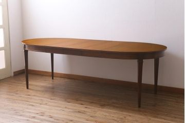 中古　ブランド家具　DREXEL HERITAGE(ドレクセルヘリテイジ)　Triune(トライユン)　品のある佇まいがすてきなダイニングテーブル(エクステンションテーブル)(R-040188)
