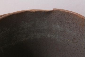 レトロ雑貨　ブリキ　錆びた風合いが味わいのある日本製の古いバケツ(R-040194)