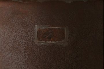 レトロ雑貨　ブリキ　錆びた風合いが味わいのある日本製の古いバケツ(R-040194)