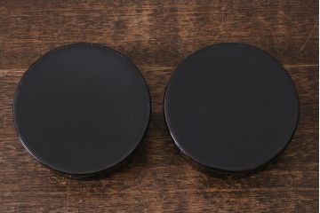 アンティーク雑貨　明治期　鶴の図　波千鳥　九谷焼色絵徳利 袴付2点セット(酒入、酒器、とっくり)(R-040201)