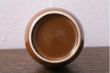 アンティーク雑貨　明治期　波千鳥　九谷焼　金彩赤絵徳利2点セット 袴付(酒器、とっくり)(R-040202)