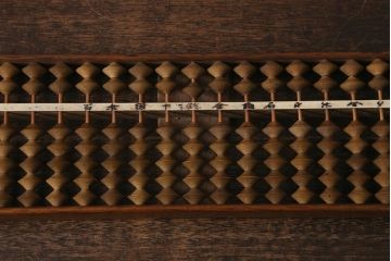 アンティーク雑貨　江戸期　文政三年　七つ玉算盤(そろばん)(R-040215)