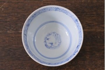 アンティーク雑貨　幕末〜明治　伊万里　色絵　蕎麦猪口2客セット(湯呑、向付、和食器)(R-040218)