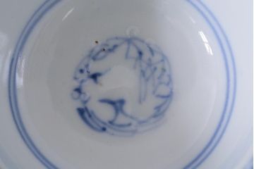 アンティーク雑貨　幕末〜明治　伊万里　色絵　蕎麦猪口2客セット(湯呑、向付、和食器)(R-040218)