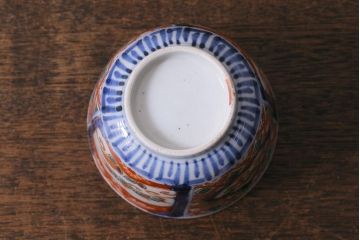 アンティーク雑貨　幕末〜明治　伊万里　色絵　蕎麦猪口2客セット(湯呑、向付、和食器)(R-040218)