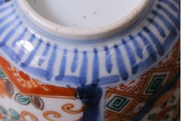 アンティーク雑貨　幕末〜明治　伊万里　色絵　蕎麦猪口2客セット(湯呑、向付、和食器)(R-040218)