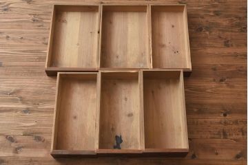 アンティーク家具　昭和初期　ヒノキ材　温かみのある木肌が魅力のレトロな片袖デスク(机、在宅ワーク、在宅用ワークデスク)(R-040222)