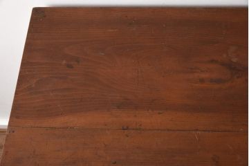 アンティーク家具　昭和初期　ヒノキ材　温かみのある木肌が魅力のレトロな片袖デスク(机、在宅ワーク、在宅用ワークデスク)(R-040222)