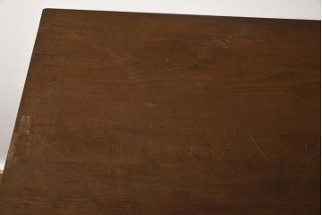 アンティーク家具　昭和中期　ナラ材　すっきりとしたデザインのレトロな片袖デスク(机、在宅ワーク、在宅用ワークデスク)(R-040223)