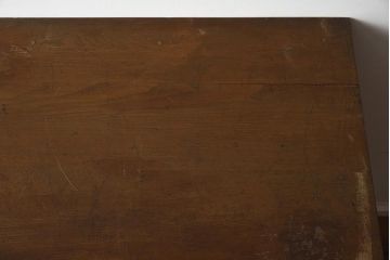 アンティーク家具　昭和中期　ナラ材　すっきりとしたデザインのレトロな片袖デスク(机、在宅ワーク、在宅用ワークデスク)(R-040223)