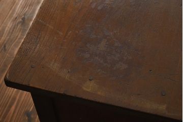 アンティーク家具　昭和中期　ナラ材　すっきりとしたデザインのレトロな片袖デスク(机、在宅ワーク、在宅用ワークデスク)(R-040223)