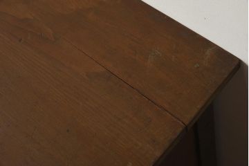 アンティーク家具　昭和中期　ナラ材　すっきりとしたデザインのレトロな片袖デスク(机、在宅ワーク、在宅用ワークデスク)(R-040223)