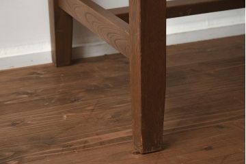 アンティーク家具　昭和中期　ナラ材　すっきりとしたデザインのレトロな片袖デスク(机、在宅ワーク、在宅用ワークデスク)(R-040223)