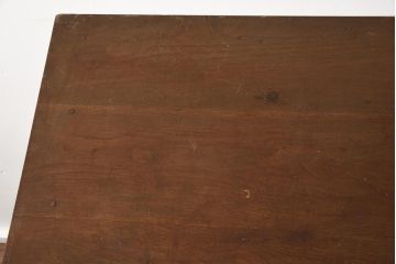 アンティーク家具　昭和中期　ナラ材　すっきりとしたデザインのレトロな片袖デスク(机、在宅ワーク、在宅用ワークデスク)(R-040224)