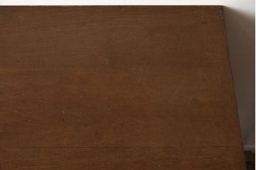 アンティーク家具　昭和中期　ナラ材　すっきりとしたデザインのレトロな片袖デスク(机、在宅ワーク、在宅用ワークデスク)(R-040224)