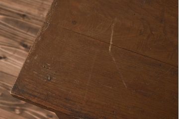 アンティーク家具　昭和中期　ナラ材　すっきりとしたデザインのレトロな片袖デスク(机、在宅ワーク、在宅用ワークデスク)(R-040224)