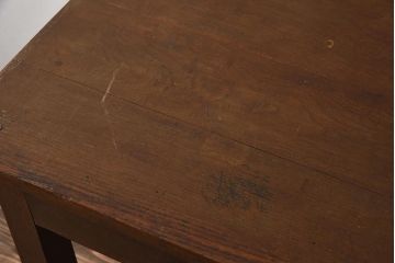 アンティーク家具　昭和中期　ナラ材　すっきりとしたデザインのレトロな片袖デスク(机、在宅ワーク、在宅用ワークデスク)(R-040224)