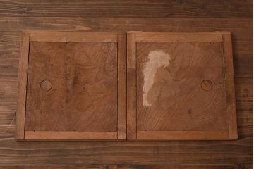 アンティーク家具　前面欅(ケヤキ)材　和の味わいが楽しめる茶箪笥(戸棚、収納棚)(R-040225)