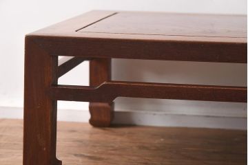 アンティーク家具　昭和初期　力強い杢目が魅力的な総ケヤキ材の座卓(ローテーブル)(R-040229)