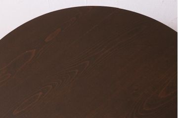 和製アンティーク　昭和初期　シックな色味のスタイリッシュなコーヒーテーブル(カフェテーブル、サイドテーブル、ラウンドテーブル、丸テーブル)(R-040232)