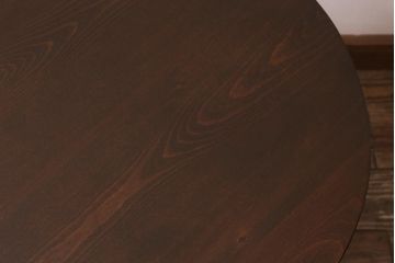 和製アンティーク　昭和初期　シックな色味のスタイリッシュなコーヒーテーブル(カフェテーブル、サイドテーブル、ラウンドテーブル、丸テーブル)(R-040232)