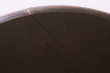 和製アンティーク　昭和初期　シックな色味のスタイリッシュなコーヒーテーブル(カフェテーブル、サイドテーブル、ラウンドテーブル、丸テーブル)(R-040232)