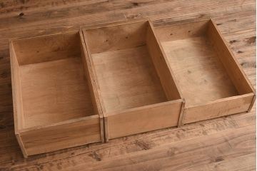 レトロ家具　昭和中期　ナラ材　味わい深いキャスター付きサイドチェスト(脇机、袖机、引き出し、ドロアー)(R-040233)