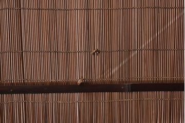アンティーク雑貨　和製アンティーク　すかし彫りの意匠が風情あふれる四連折り畳み式パーテーション(衝立、仕切り)(R-040235)