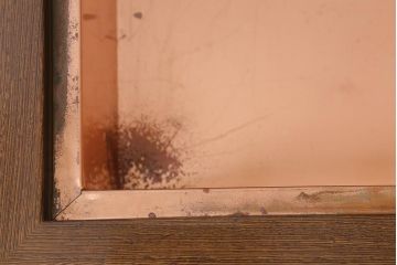 中古　最高級品　鉄刀木(タガヤサン)無垢材　内部銅製  美しい木目が魅力の関西火鉢(ローテーブル、長火鉢、座卓、リビングテーブル、囲炉裏)(R-040239)