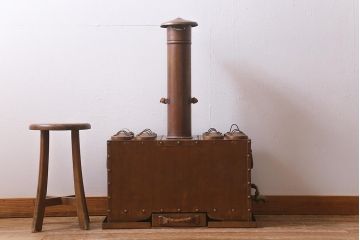 レトロ家具　珍品　特大サイズ!　レトロな空間を演出する燗どうこ(酒燗器)(R-040244)