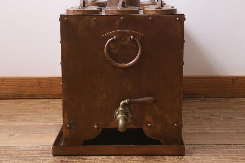 レトロ家具　珍品　特大サイズ!　レトロな空間を演出する燗どうこ(酒燗器)(R-040244)