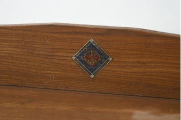アンティーク家具　昭和レトロ　味わい深い木肌が魅力の楔(くさび)式本棚(オープンラック、収納棚、飾り棚)(R-040245)