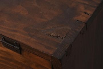 アンティーク家具　大正昭和初期　味わい深い木の風合いが魅力のパタパタ収納棚(6段タイプ)(下駄箱)(R-040246)