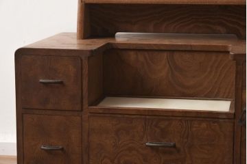 アンティーク家具　昭和中期　指物家具　桑材　落ち着いた雰囲気のレトロな鏡台(ドレッサー)(R-040247)
